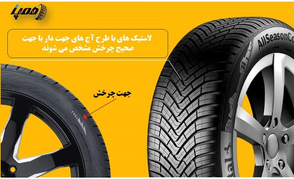 الگوی آج جهت دار لاستیک